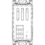 Vimar Arké Rotary Dimmer, 120V, 30-500W/30-300VA, 50-60 Hz