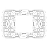 Vimar Arké 2-Central-Module Mounting Frame With Screws, For 60 mm or 56x56 mm Mounting Boxes