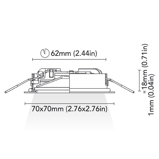 BCM - VENICE 70 Downlight - 2W, 8-32V, IP66