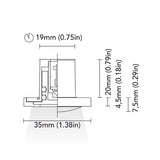 BCM - Columbia 35 Courtesy Light - 0.5W, 8-32V, IP66, Opal Screen, Wide Beam