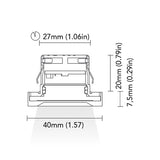 BCM - SAVANNAH 40 Courtesy Light - Polished SS, Blue, Screw Mount, 8-32V, IP66 (BCM3432B-40-4)