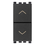 Vimar Arké Two-Button 2-Way Switch, 2P, 10AX 250V, 6 Terminals, Directional Arrows, Central OFF Position
