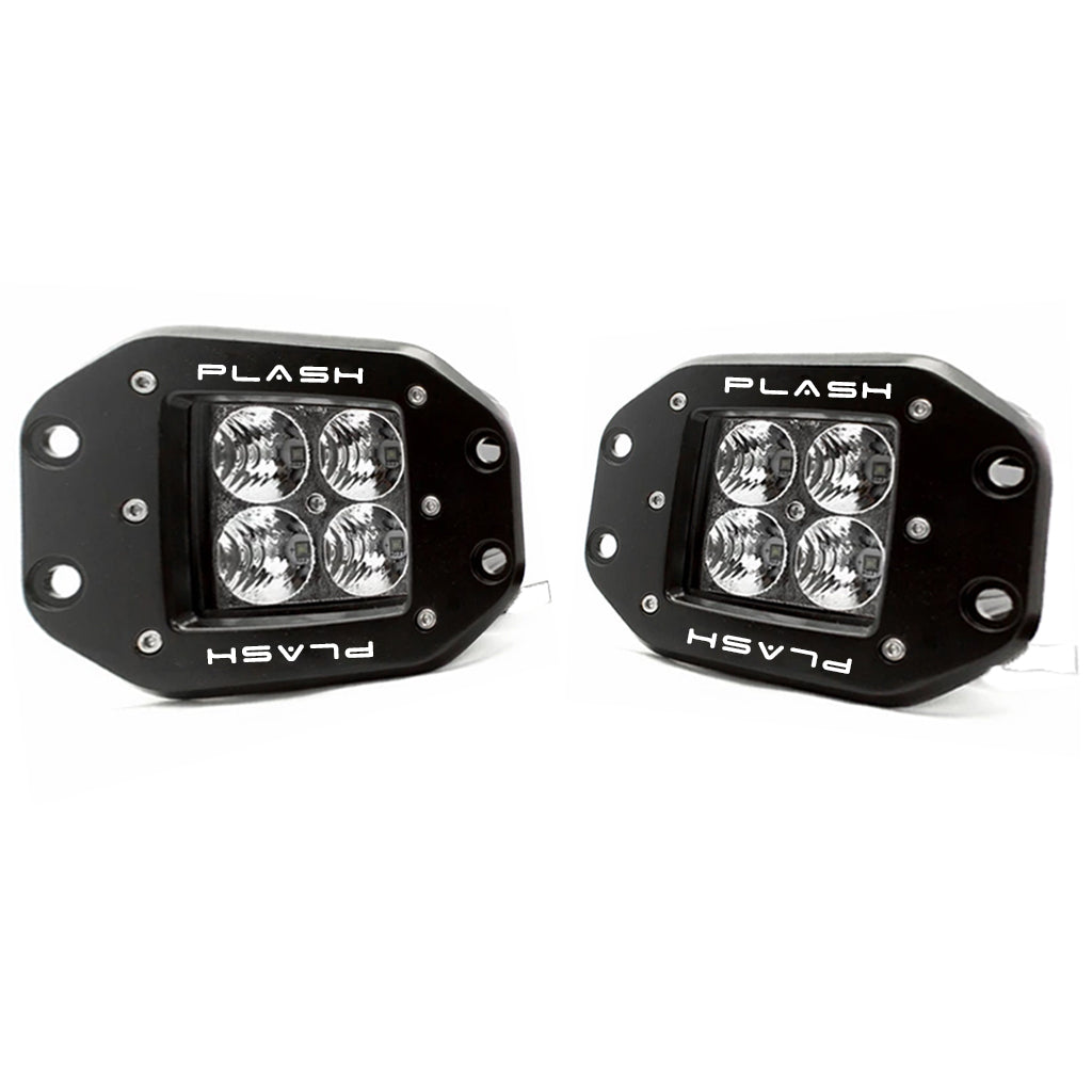 Plash - Cube Flood Light - Pair, 40W, Flush Mounted, 9-36V, 5200lm, IP68 (40-FM-FL-K)