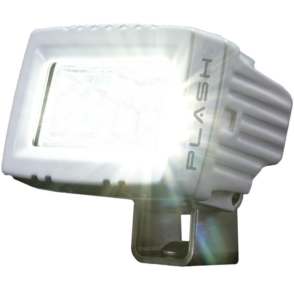 Plash - Low Profile LED Spreader Light - 120° Scene Flood, White, 20W, IP69K, 9-36V, 1.6A, 2600lm (20-LP-SC-WHT)