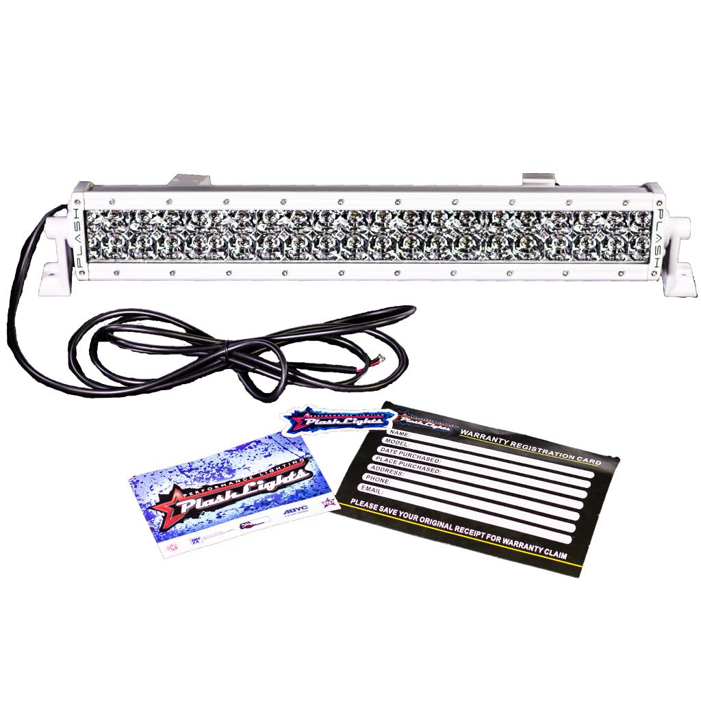 Plash - XX-Series 20" LED Light Bar - White, 5W, 23600lm, 6000K, Cool White, 9-36V, IP68 (XX-20-5W-WHT)
