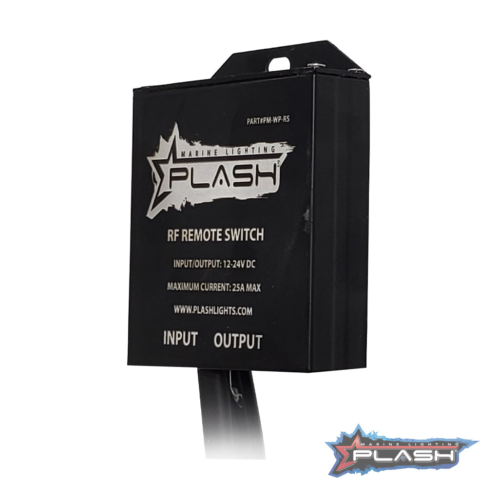 Plash - Waterproof Switch - with Key Fob Remote, 25A, 12-24V, IP68 (WH-WP-RS)