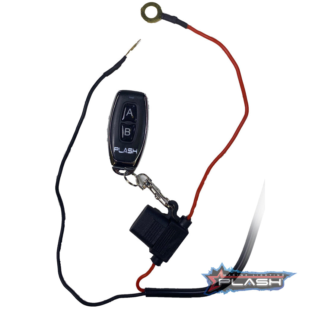 Plash - Waterproof Switch - with Key Fob Remote, 25A, 12-24V, IP68 (WH-WP-RS)