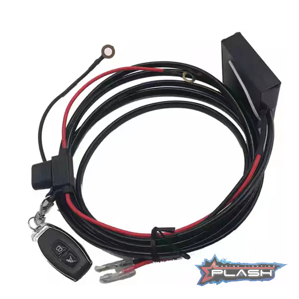 Plash - Waterproof Switch - with Key Fob Remote, 25A, 12-24V, IP68 (WH-WP-RS)