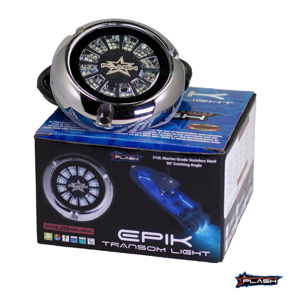 Plash - Underwater Transom Light - Blue/Green, 51.6W, 12V, IP68, 5258lm (PL-UWL-EPIK-B/G)