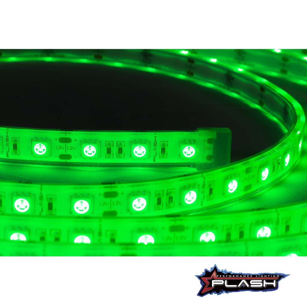 Plash - Waterproof Flexible Light Strip - IP68, 12V, Green, 2ft (FLS-GR-68-2FT)