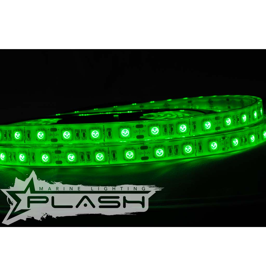 Plash - Waterproof Flexible Light Strip - IP68, 12V, Green, 2ft (FLS-GR-68-2FT)