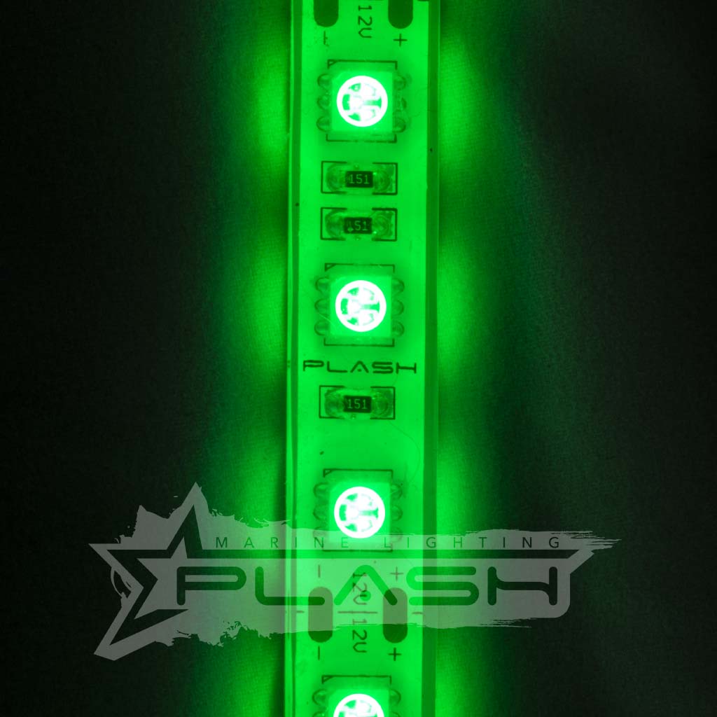 Plash - Waterproof Flexible Light Strip - IP68, 12V, Green, 2ft (FLS-GR-68-2FT)