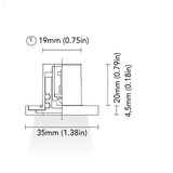 BCM - DANA 35 Courtesy Light - 5W, 8-32V, IP66, 2700K, Stainless Steel (BCM3453-35-4-27)