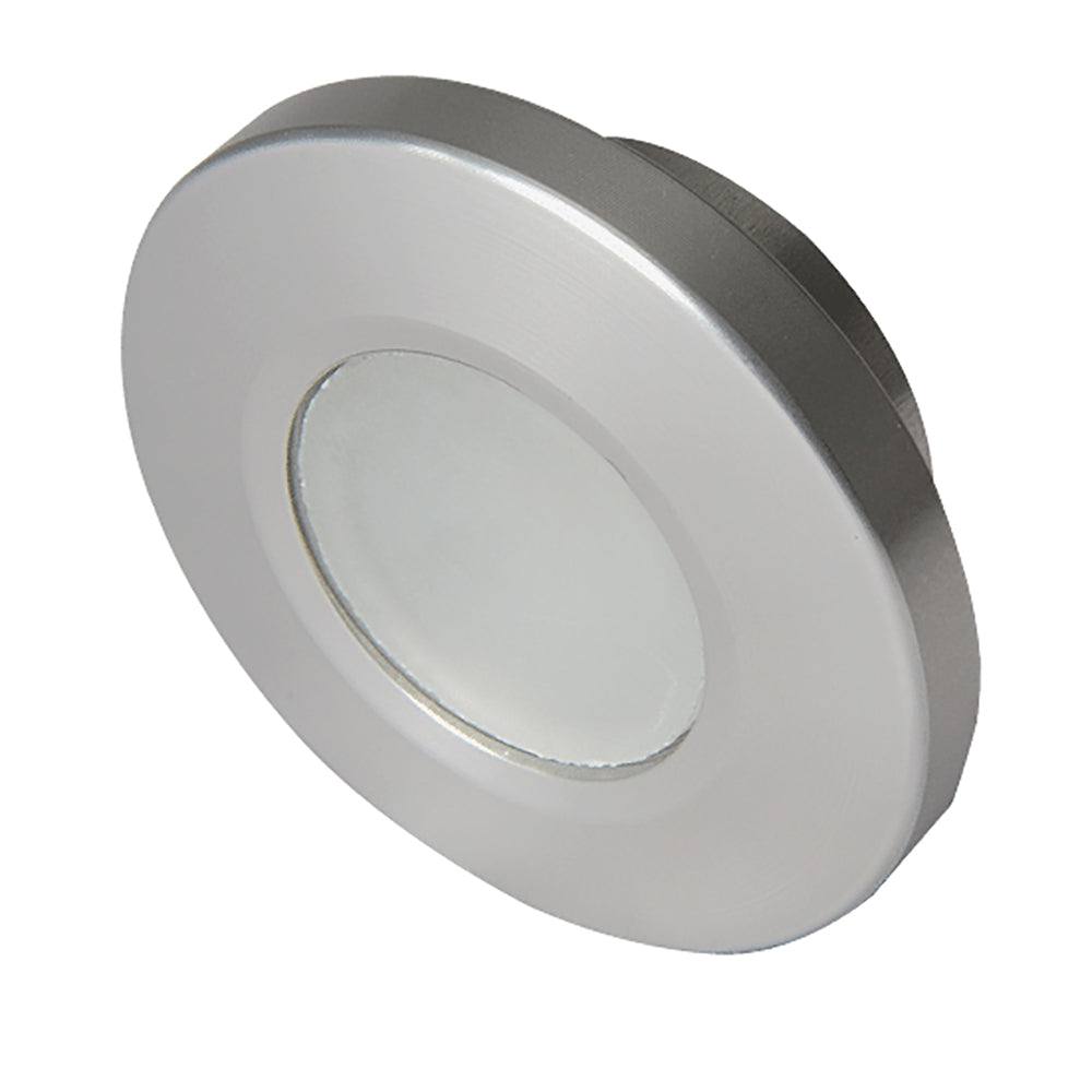Lumitec Orbit Flush Mount LED Down Light, White/Blue Dimming, Brushed Finish, 10-30V, IP67