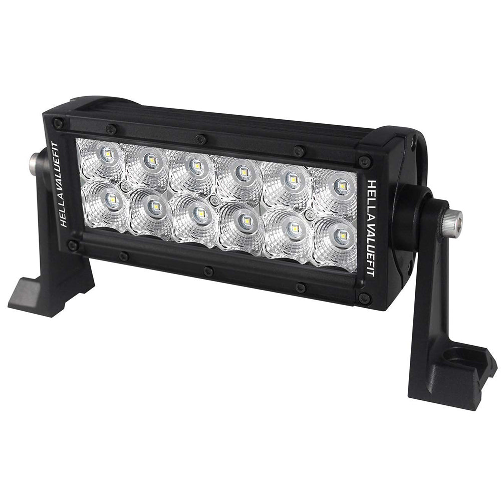Hella Marine Value Fit Sport Series 12-LED Flood Light Bar, 8 in, Flood Beam, 10-30V DC, 36W