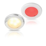 Hella Marine EuroLED 75 Dual Colour LED Downlight, Warm White/Red, 12V DC (9-16V), IP6K7, IP6K9K, Screw Mount, PWM or Resistive Dimming, 190 lm