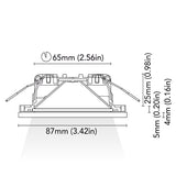 BCM - Aspen 87 Downlight - 4W, 3000K Warm White, 8-32V, IP66, 360Lm