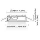 BCM - Seattle 55 Downlight - 1.5W, 3000K Warm White, 8-32V, IP66, 88Lm