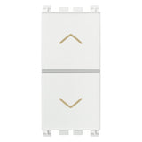 Vimar Arké Two-Button 2-Way Switch, 2P, 10AX 250V, 6 Terminals, Directional Arrows, Central OFF Position