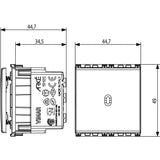 Vimar Arké Axial 2-Way Switch, 1P, 16AX, 250V, 2 Modules