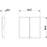 Vimar Arké Interchangeable Buttons for RF Switches, For EnOcean, Bluetooth and ZigBee RF Devices, IP40