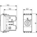 Vimar Eikon Key-Operated Push Button, 2P NO, 16A, 250V, IP40, Key Removable in OFF Position Only