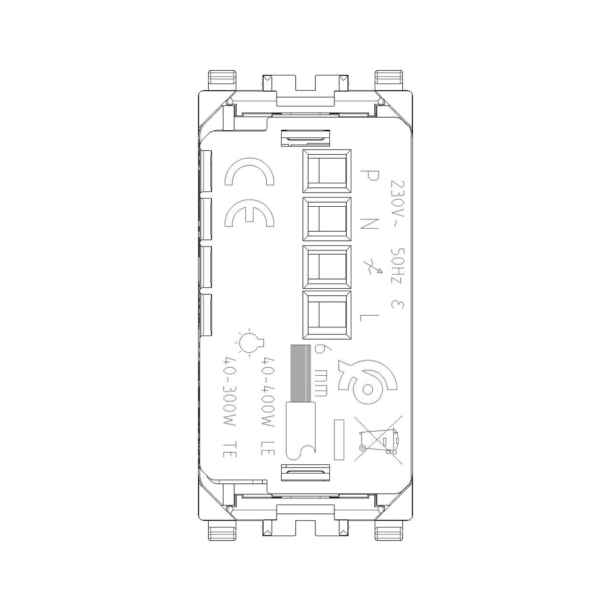 Vimar Eikon Universal MASTER Dimmer, Phase-Cutting, 3-200 W LED