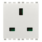 Vimar Eikon English Standard SICURY Socket Outlet, 13A, 250V, 2 Module