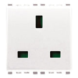 Vimar Eikon English SICURY Socket Outlet, 2P+E, 13A, 250V, 2 Module, IP20
