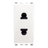 Vimar Eikon USA+EU SICURY Socket Outlet, 2P 16A 250V, Euro-American Standard, IP20