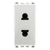 Vimar Eikon USA+EU SICURY Socket Outlet, 2P 16A 250V, Euro-American Standard, IP20