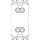 Vimar Eikon USA+EU SICURY Socket Outlet, 2P 16A 250V, Euro-American Standard, IP20