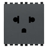 Vimar Eikon USA+EU SICURY Socket Outlet, 2P+E, 16A 250V, 2-Module, Flush Mount, IP20