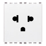 Vimar Eikon USA+EU SICURY Socket Outlet, 2P+E, 16A 250V, 2-Module, Flush Mount, IP20