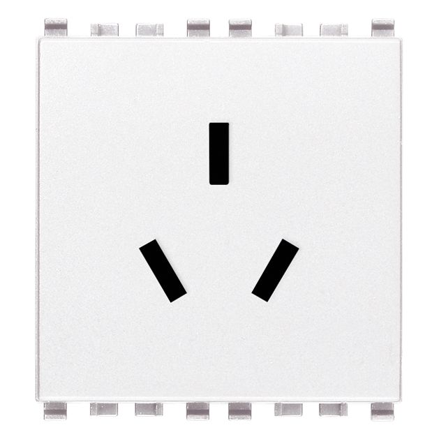 Vimar Eikon Chinese SICURY Socket Outlet, 2P+E 10A 250V, 2-Module