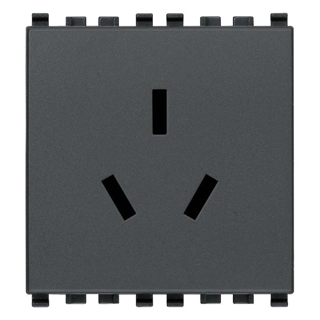 Vimar Eikon Chinese SICURY Socket Outlet, 2P+E 10A 250V, 2-Module