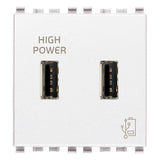 Vimar Eikon 2-Port USB Supply Unit, 5V, 2 Modules, Flush-Mounted
