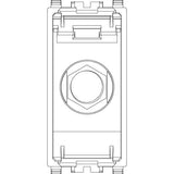 Vimar Eikon F-Type Female Coaxial Socket Outlet, 2400 MHz, End Socket