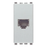 Vimar Eikon RJ11 Phone Jack 6/4, 1-Module, Screw Terminals, IP20, Flush-Mount