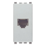 Vimar Eikon RJ12 Phone Jack, 6-Position 6-Conductor, Screw Terminals