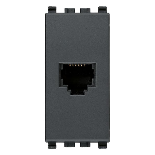Vimar Eikon RJ12 Phone Jack, 6-Position 6-Conductor, Screw Terminals