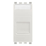 Vimar Eikon RJ12 Phone Jack, 6-Position 6-Conductor (6/6), Screw Terminals, Flush Mount, IP40, Dust Cover, 1 Module