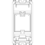 Vimar Eikon MINI-COM Panduit Adaptor, 22.3 x 49 x 20.5 mm, Label Space