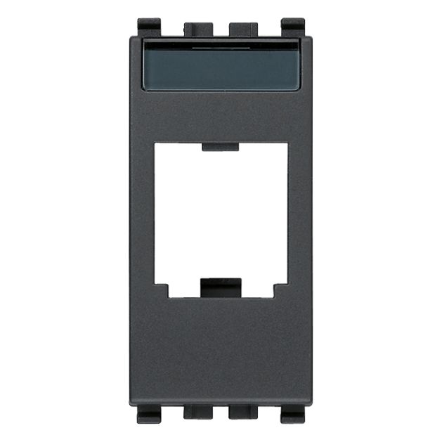 Vimar Eikon MINI-COM Panduit Adaptor, 22.3 x 49 x 20.5 mm, Label Space