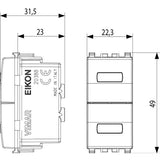 Vimar Eikon Neutral Double Indicator Unit, 250V, IP40, 1-Module, Flush-Mount, Without Signalling Unit