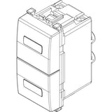 Vimar Eikon Neutral Double Indicator Unit, 250V, IP40, 1-Module, Flush-Mount, Without Signalling Unit