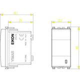 Vimar Eikon Fuse Carrier, 1P, 16A, 250V, for 5x20 mm and 6.3x32 mm Miniature Fuses
