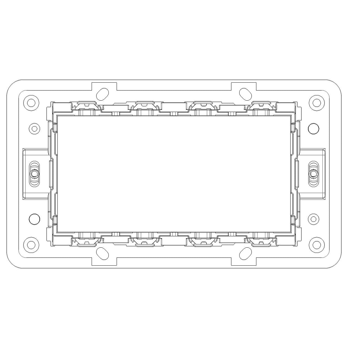 Vimar Eikon Mounting Frame and Protection Cover, 4-Module