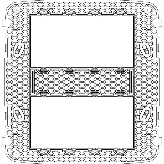 Vimar Eikon Mounting Frame and Protection Cover, 8 (4+4)-Module