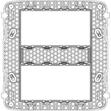 Vimar Eikon Mounting Frame and Protection Cover, 8 (4+4)-Module